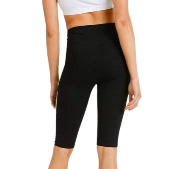 Mono B Black Biker Shorts With Neon Side Stripe - Picture 6 of 6